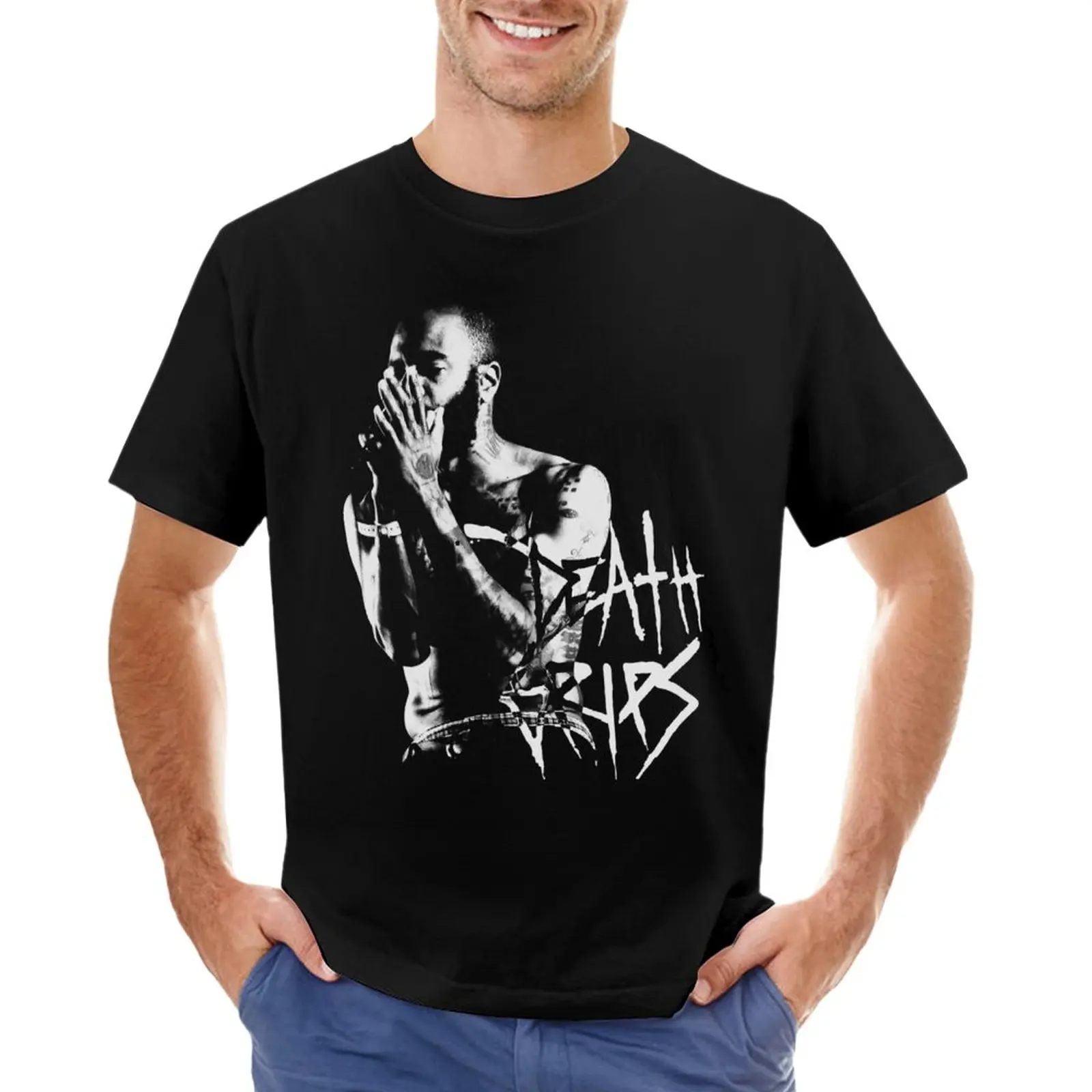 Death Grips | Тениска MC Ride, къси тениски по поръчка, бързосъхнеща тениска с домашен любимец принтом, тениска за момчета, мъжки дрехи